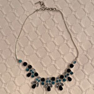 Silver & blue stones necklace